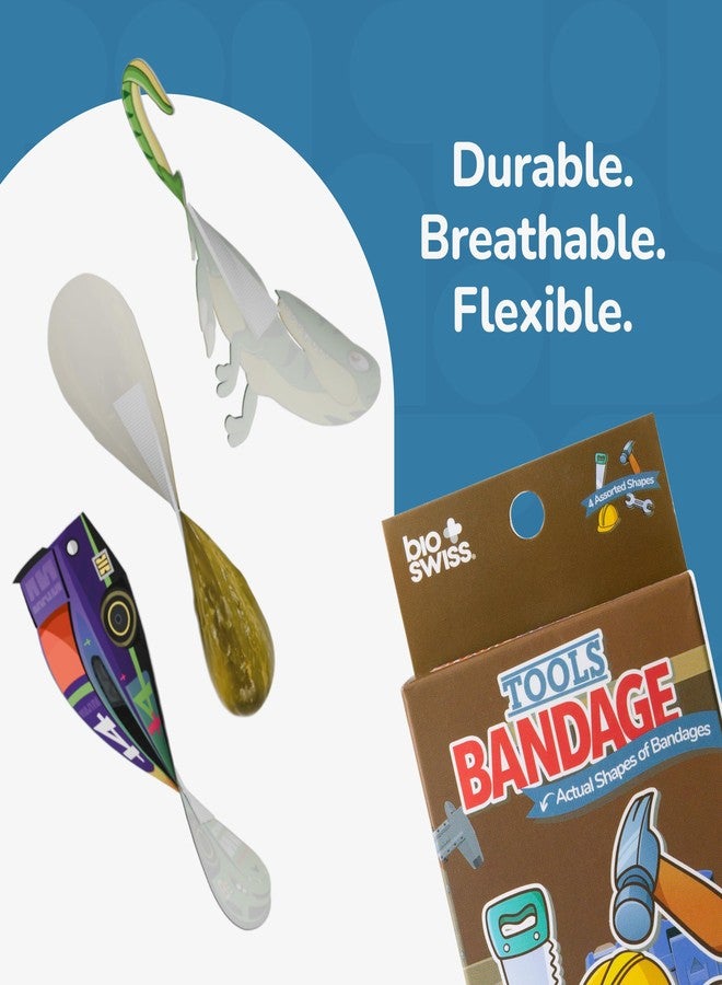 BioSwiss Bandages, Tools Shaped Self Adhesive Bandage Set, Latex Free, Sterile Wound Care, 24 Count - Image 4